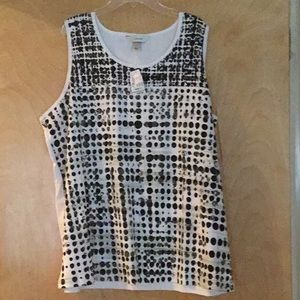 Brand New CJ Banks Olive/Black/White Tank, Size 1X